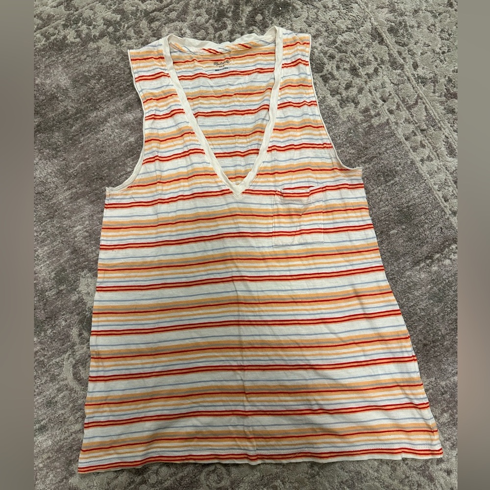 Madewell vintage stripe pocket tank